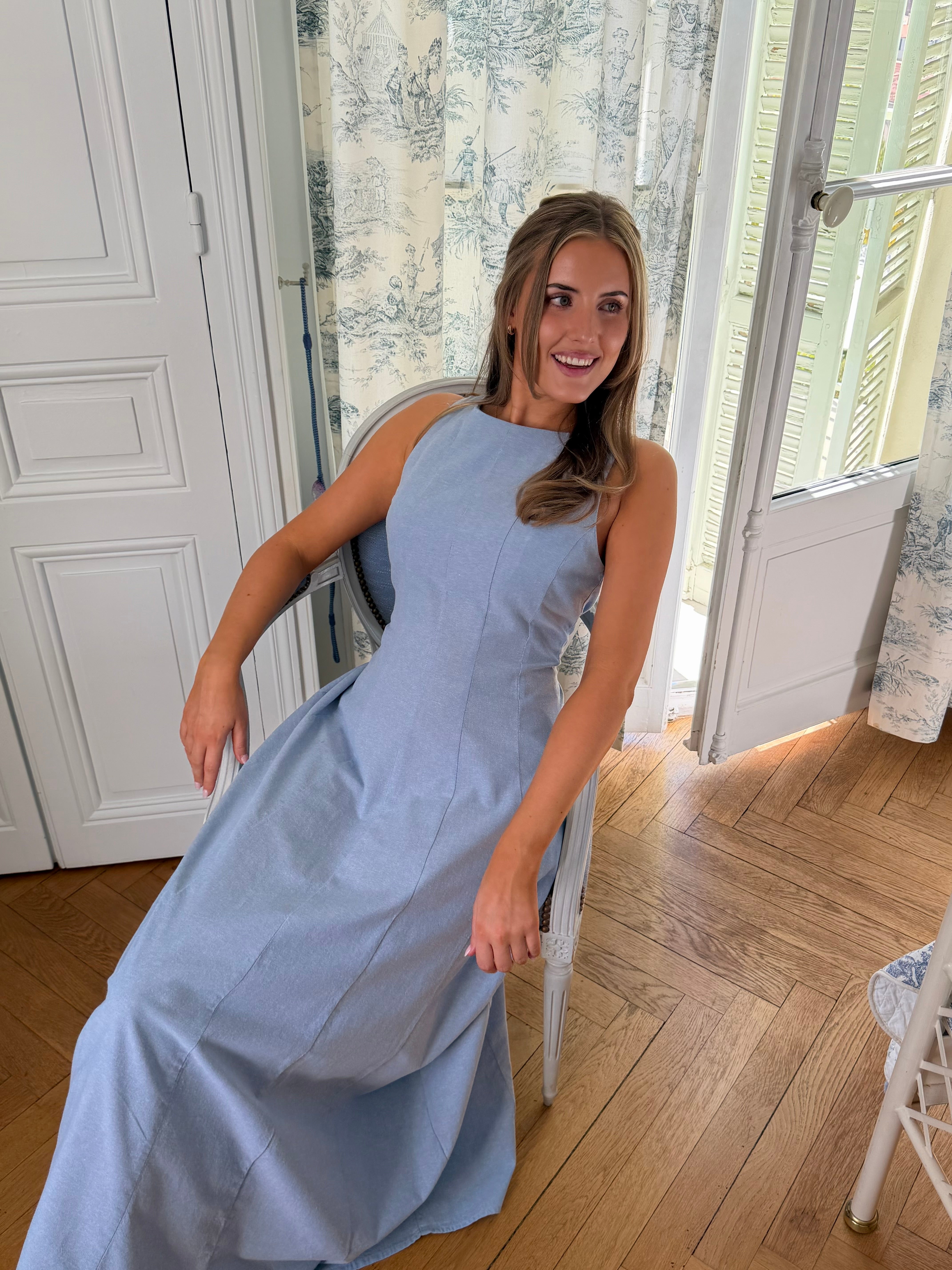 VMNORMA Long Dress - Light Blue